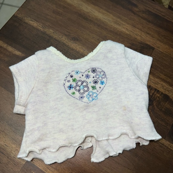 American Girl BITTY BABY (2007) Cozy Cardigan CREAM EMBROIDERED TOP - Picture 1 of 2